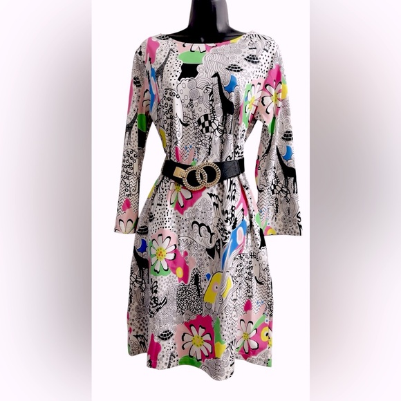 Melly M Dresses & Skirts - NWOT Melly M Abstract Print Dress Size M  Pit to Pit 18”
stretches up to 23”